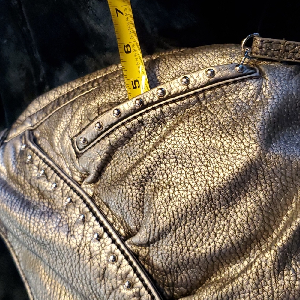 Mark Ecko Pewter Shoulder Bag Euc - image 5